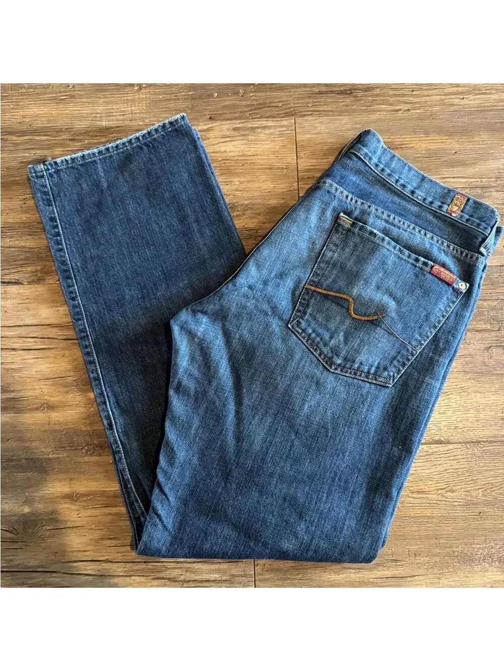7 for All Mankind Austyn Men's Dark Wash Denim Jeans Sz 36 X 32 EUC